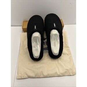 Bombas Sunday Slippers Men 11 Black Sherpa All Over Slip On New w/Tags